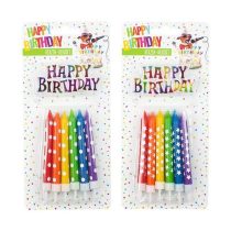 944665 ΚΕΡΙΑ TREND RAINBOW FUN CANDLES σετ 6τμχ
