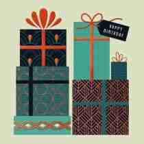 Ευχετήρια Κάρτα P.R  Happy Birthday -Birthday Presents
