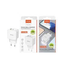 MTK ΦΟΡΤΙΣΤΗΣ ΧΩΡΙΣ ΚΑΛΩΔΙΟ 3.4 Α/ 35W 1USB /1TYPE C ΛΕΥΚΟΣ