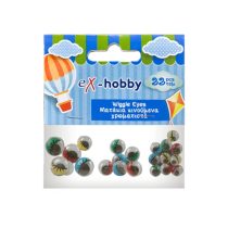Ματάκια eX-Hobby Στρογγυλά πολύχρωμα 22τεμ
