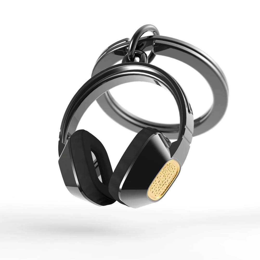 TM075-01 Μεταλλικό Μπρελόκ Metamorphose Old School Headphone Μαύρο