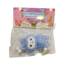 Antistress Pinch Squishy με Pon Pon Κουνελάκι Γαλάζιο 8×4,5cm