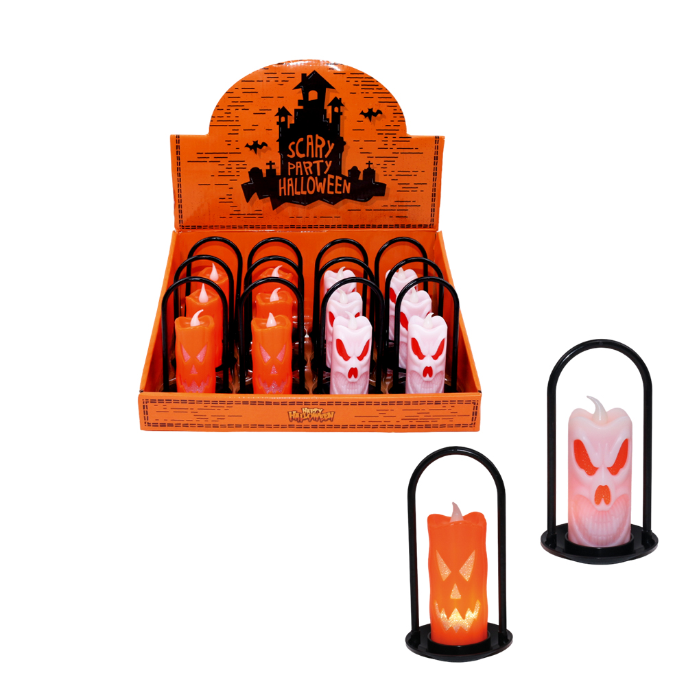 Φωτιζόμενο Κερί Halloween 12×7cm (Τυχαίο Σχέδιο)