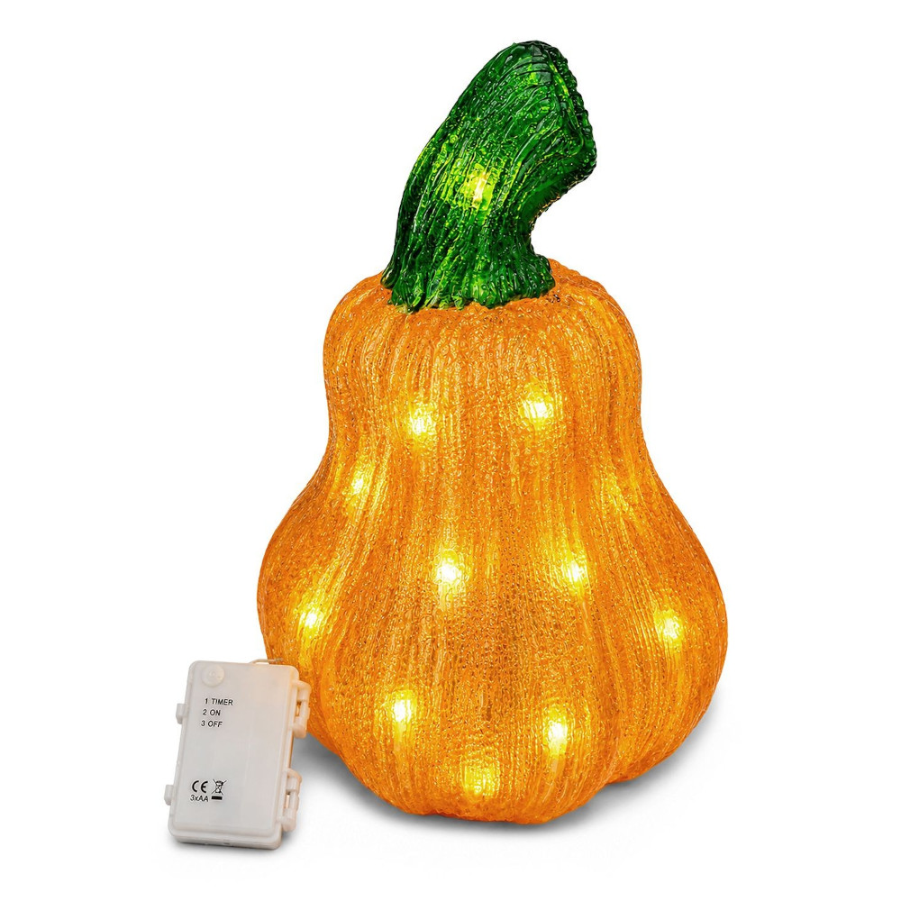 Κολοκύθα Ακρυλική Διακοσμητική με LED 35x22cm