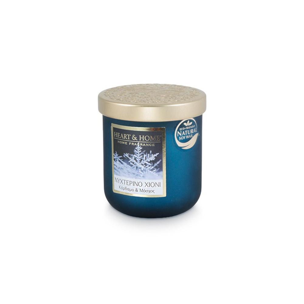 Heart & home κερί μεσαίο “νυχτερινό χιόνι” 110g – C01200429