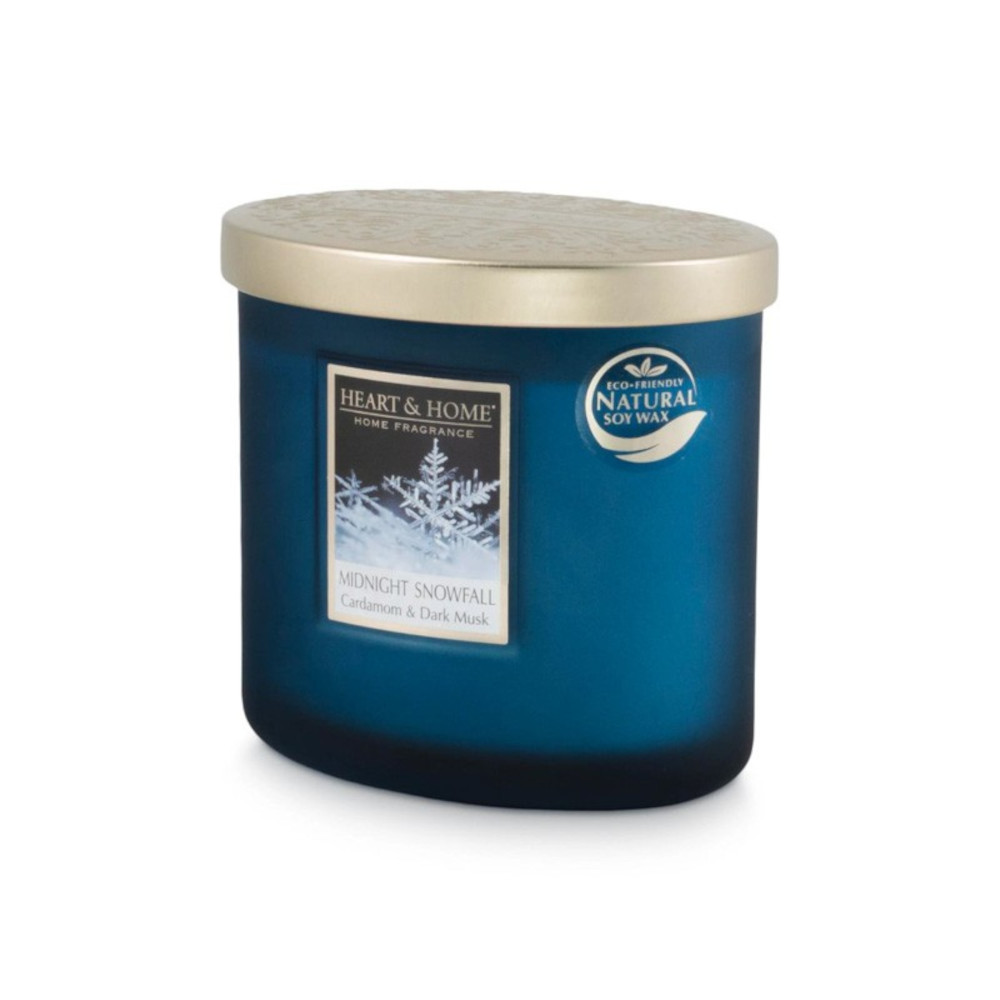 Heart & home διπλό φυτίλι “midnight snowfall” 220g – C01230429