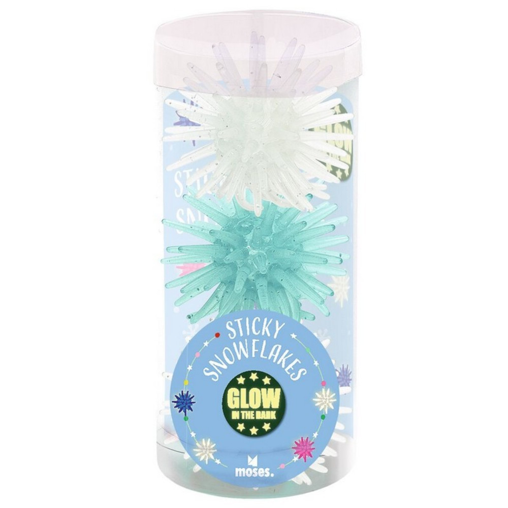 XMAS Glow-in-the-dark sticky snowflakes